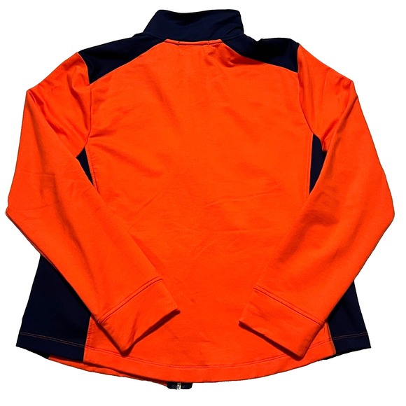 L-RL Ralph Lauren Active Women's XL Orange Navy Full Zip Stretch Athletic Jacket - Picture 9 of 13